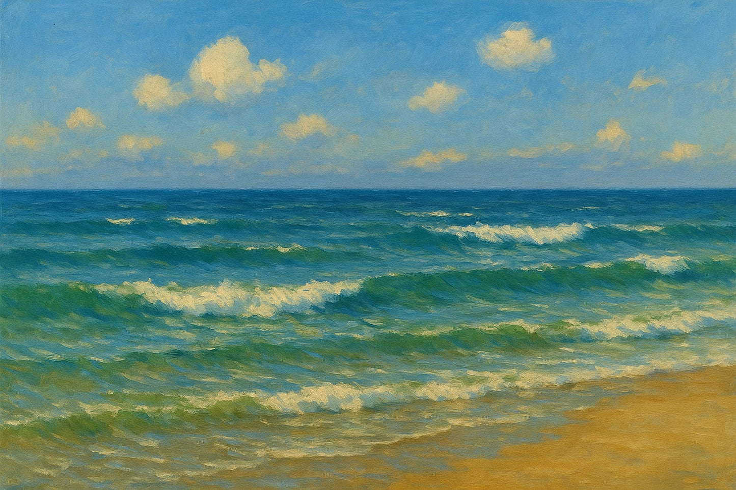 Ocean Air coastal canvas wall art – fine art seascape print by Alexandra Sachs.