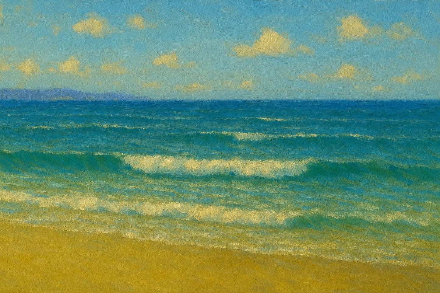 Soft Tide coastal canvas wall art – fine art seascape print by Alexandra Sachs.
