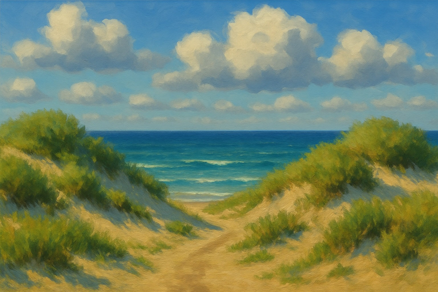 Coastal Passage coastal canvas wall art – fine art seascape print by Alexandra Sachs.
