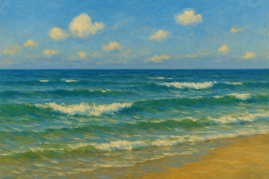 Ocean Air coastal canvas wall art – fine art seascape print by Alexandra Sachs.
