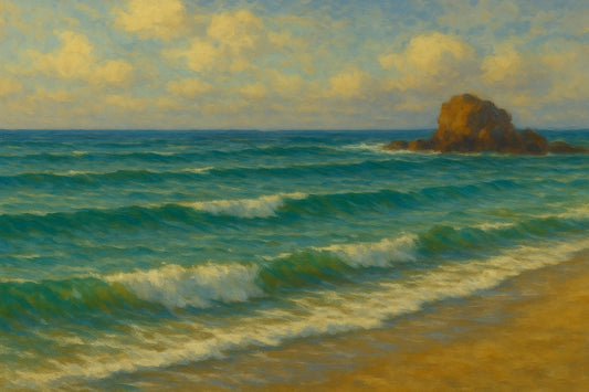 Silent Breaker coastal canvas wall art – fine art seascape print by Alexandra Sachs.
